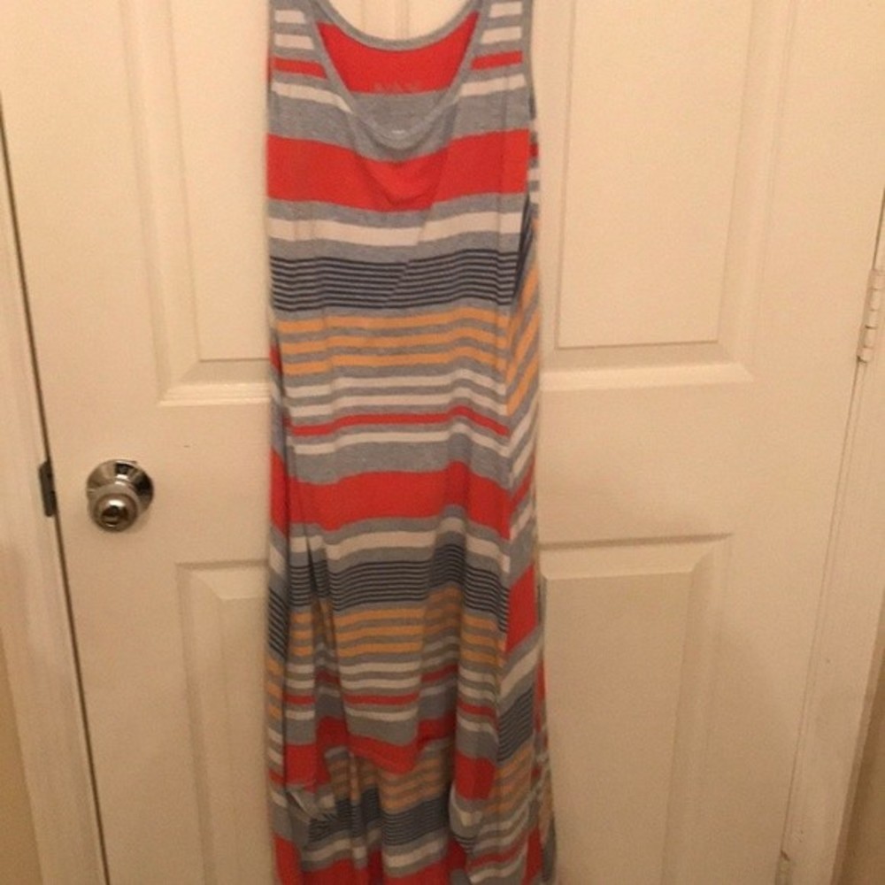 Marc New York Striped tank dress with hi/low hem